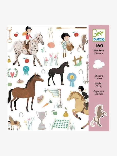 160 Stickers Chevaux DJECO Multicolore - Djeco 2 160 Stickers Chevaux DJECO Multicolore - Djeco – Image 2