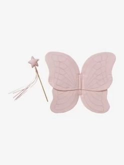 Ailes De Papillon En Gaze De Coton + Baguette Magique Rose - Vertbaudet