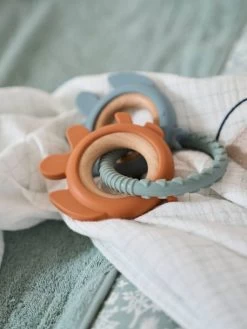 Anneaux De Dentition En Bois Et Silicone Multicolor - Vertbaudet -Périphériques Pour Enfants anneaux de dentition en bois et silicone 3