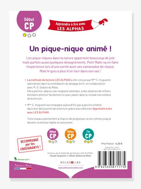Apprendre à Lire Avec Les Alphas - Un Pique-nique Animé ! RÉCRÉALIRE Violet - Recrealire 4 Apprendre à Lire Avec Les Alphas - Un Pique-nique Animé ! RÉCRÉALIRE Violet - Recrealire – Image 4
