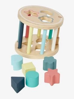 Boîte à Formes Cylindre En Bois FSC® Multicolore - Vertbaudet -Périphériques Pour Enfants boite a formes cylindre en bois fsc 3
