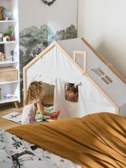 Cabane En Tissu Et Bois FSC® Multicolore - Vertbaudet -Périphériques Pour Enfants cabane en tissu et bois fsc 4