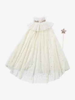 Cape à Paillettes + Baguette Blanc - Vertbaudet -Périphériques Pour Enfants cape a paillettes baguette 2