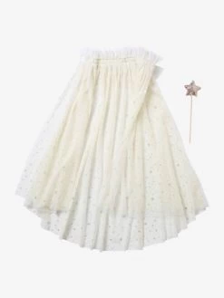Cape à Paillettes + Baguette Blanc - Vertbaudet -Périphériques Pour Enfants cape a paillettes baguette 3