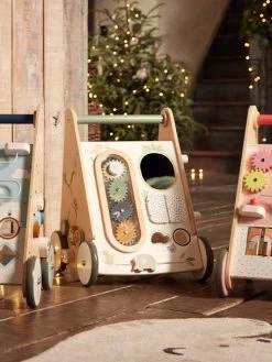 Chariot De Marche Avec Freins HANOÏ En Bois FSC® Multicolore - Vertbaudet -Périphériques Pour Enfants chariot de marche avec freins hanoi en bois fsc 2