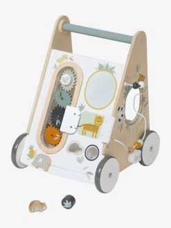 Chariot De Marche Avec Freins HANOÏ En Bois FSC® Multicolore - Vertbaudet