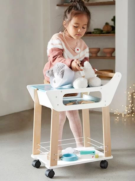 Chariot De Vétérinaire En Bois FSC® Blanc - Vertbaudet 1 Chariot De Vétérinaire En Bois FSC® Blanc - Vertbaudet