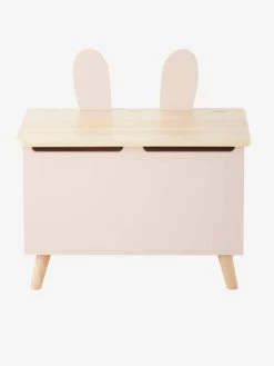 Coffre De Rangement Bunny Rose Clair/bois - Vertbaudet -Périphériques Pour Enfants coffre de rangement bunny 2