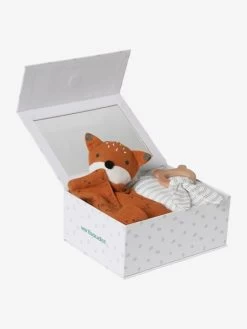Coffret Cadeau 3 Pièces : Lange + Doudou + Hochet Rose - Vertbaudet -Périphériques Pour Enfants coffret cadeau 3 pieces lange doudou hochet 2