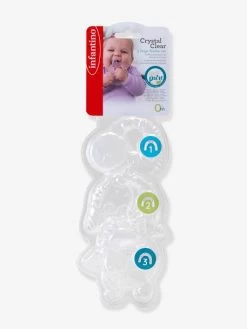 Coffret De 3 Anneaux De Dentition Cristal - INFANTINO Blanc - Infantino -Périphériques Pour Enfants coffret de 3 anneaux de dentition cristal infantino 4