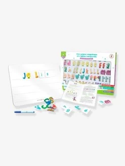 Coffret Mon Ardoise Magnétique Des Alphas Transformés - RÉCRÉALIRE Blanc Et Vert - Recrealire -Périphériques Pour Enfants coffret mon ardoise magnetique des alphas transformes recrealire 2