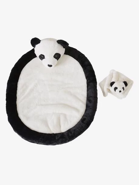 Coffret Tapis De Jeu + Doudou Panda. Noir - Vertbaudet 2 Coffret Tapis De Jeu + Doudou Panda. Noir - Vertbaudet – Image 2