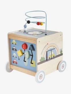Cube D'activités à Tirer EN VOITURE SIMON En Bois FSC® Multicolore - Vertbaudet -Périphériques Pour Enfants cube dactivites a tirer en voiture simon en bois fsc 5