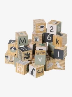 Cubes Alphabet En Bois FSC® Multicolore - Vertbaudet