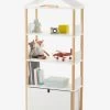 Etagère Bibliothèque "maison" LIGNE WOODY Blanc/bois - Vertbaudet