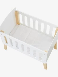 Lit Poupon Sur Pieds En Bois FSC® Blanc - Vertbaudet -Périphériques Pour Enfants lit poupon sur pieds en bois fsc 2