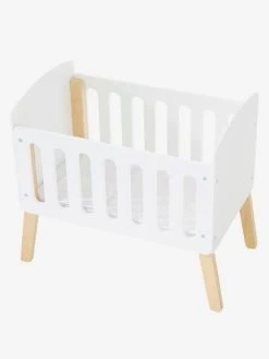 Lit Poupon Sur Pieds En Bois FSC® Blanc - Vertbaudet -Périphériques Pour Enfants lit poupon sur pieds en bois fsc 4