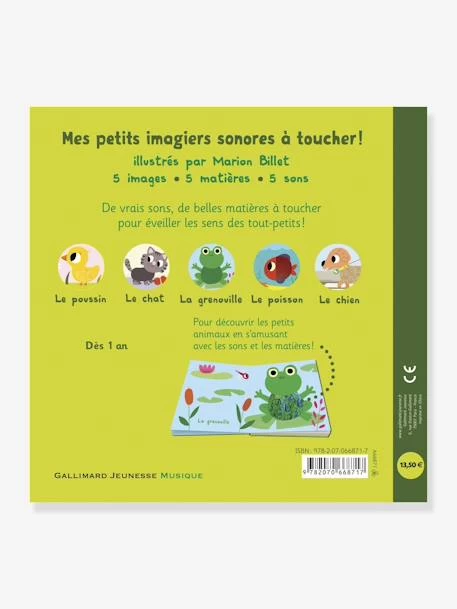 Livre Sonore Et Tactile Mes Petits Animaux GALLIMARD JEUNESSE Rose - Gallimard 2 Livre Sonore Et Tactile Mes Petits Animaux GALLIMARD JEUNESSE Rose - Gallimard – Image 2
