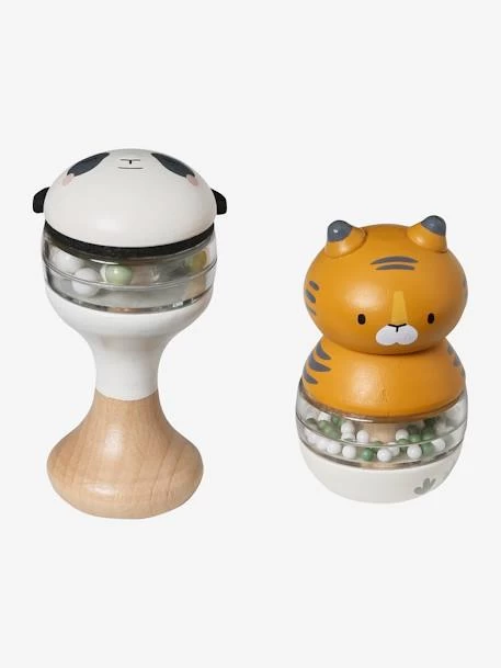 Lot De 2 Hochets En Bois FSC® Vert - Vertbaudet 4 Lot De 2 Hochets En Bois FSC® Vert - Vertbaudet – Image 4