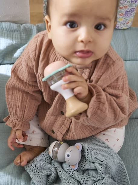 Lot De 2 Hochets En Bois FSC® Vert - Vertbaudet 1 Lot De 2 Hochets En Bois FSC® Vert - Vertbaudet