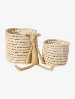 Lot De 2 Paniers Feuilles De Maïs Naturel - Vertbaudet