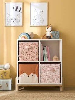 Lot De 3 Bacs De Rangement FLEURETTES Rose - Vertbaudet -Périphériques Pour Enfants lot de 3 bacs de rangement fleurettes 5