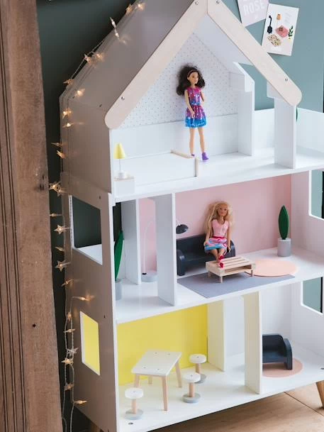 Maison De Poupée Mannequin En Bois FSC® Multicolore - Vertbaudet 2 Maison De Poupée Mannequin En Bois FSC® Multicolore - Vertbaudet – Image 2