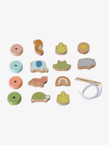 Mes Premières Perles à Enfiler En Bois FSC® Multicolore - Vertbaudet 2 Mes Premières Perles à Enfiler En Bois FSC® Multicolore - Vertbaudet – Image 2