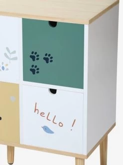 Meuble 6 Bacs Jungle Blanc - Vertbaudet -Périphériques Pour Enfants meuble 6 bacs jungle 5