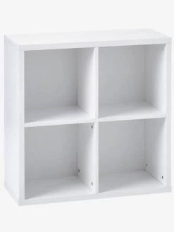 Meuble De Rangement 4 Cases Blanc - Vertbaudet -Périphériques Pour Enfants meuble de rangement 4 cases 2