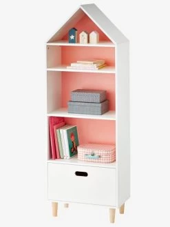 Meuble De Rangement "maison" 5 Cases Blanc - Vertbaudet -Périphériques Pour Enfants meuble de rangement maison 5 cases 3