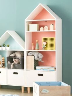 Meuble De Rangement "maison" 5 Cases Blanc - Vertbaudet -Périphériques Pour Enfants meuble de rangement maison 5 cases 5