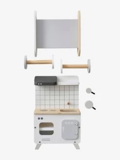 Mobilier De Cuisine Pour Poupée Mannequin En Bois FSC® Blanc - Vertbaudet -Périphériques Pour Enfants mobilier de cuisine pour poupee mannequin en bois fsc 3