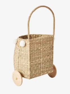 Panier à Roulettes Herbier Blanc - Vertbaudet -Périphériques Pour Enfants panier a roulettes herbier 4