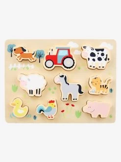 Puzzle à Encastrer Ferme En Bois FSC® Multicolore - Vertbaudet -Périphériques Pour Enfants puzzle a encastrer ferme en bois fsc 2