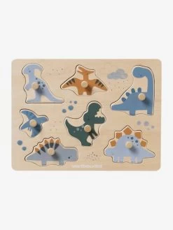 Puzzle Bouton Dinosaures En Bois FSC® Multicolore - Vertbaudet -Périphériques Pour Enfants puzzle bouton dinosaures en bois fsc 2