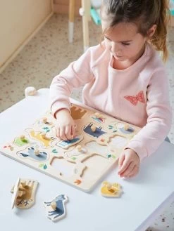 Puzzle Bouton Forêt En Bois FSC® Multicolore - Vertbaudet -Périphériques Pour Enfants puzzle bouton foret en bois fsc 4