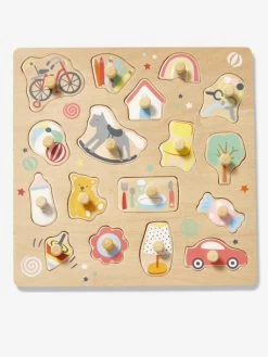 Puzzle Bouton Happy En Bois FSC® Multicolore - Vertbaudet -Périphériques Pour Enfants puzzle bouton happy en bois fsc 2