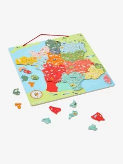 Puzzle De La France Magnétique En Bois FSC® Multicolore - Vertbaudet