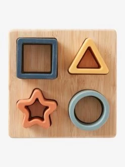 Puzzle Des Formes En Bois Et Silcone Multicolor - Vertbaudet -Périphériques Pour Enfants puzzle des formes en bois et silcone 2