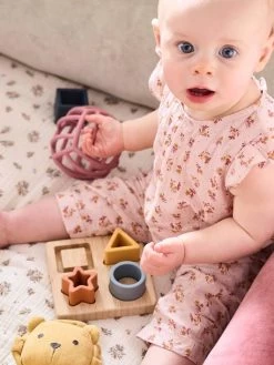 Puzzle Des Formes En Bois Et Silcone Multicolor - Vertbaudet