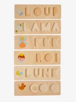 Puzzle Des Mots à Encastrer En Bois FSC® Multicolore - Vertbaudet -Périphériques Pour Enfants puzzle des mots a encastrer en bois fsc 2