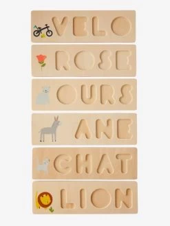 Puzzle Des Mots à Encastrer En Bois FSC® Multicolore - Vertbaudet -Périphériques Pour Enfants puzzle des mots a encastrer en bois fsc 3