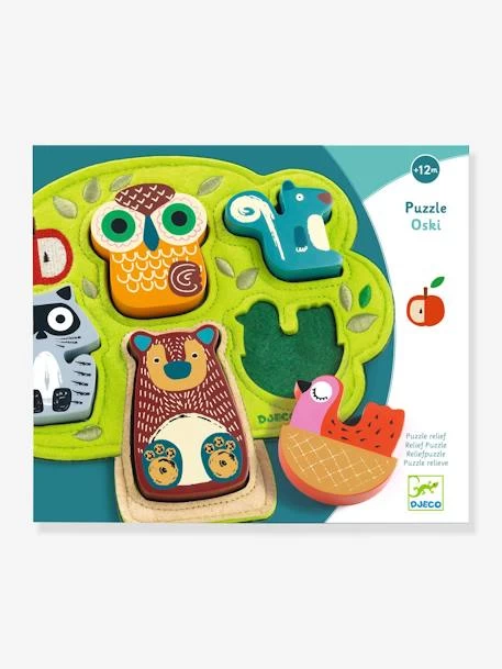 Puzzle Feutrine Oski - DJECO Vert - Djeco 2 Puzzle Feutrine Oski - DJECO Vert - Djeco – Image 2