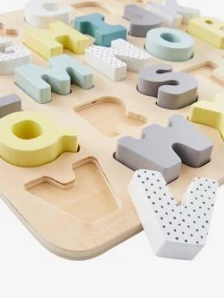Puzzle Lettres à Encastrer En Bois FSC® Multicolore - Vertbaudet -Périphériques Pour Enfants puzzle lettres a encastrer en bois fsc 4