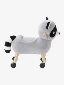 Raton Laveur Masqué à Roulettes En Peluche Et Bois FSC® Multicolore - Vertbaudet -Périphériques Pour Enfants raton laveur masque a roulettes en peluche et bois fsc 4