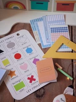 Salle De Classe Triptyque En Bois FSC® Multicolore - Vertbaudet -Périphériques Pour Enfants salle de classe triptyque en bois fsc 2