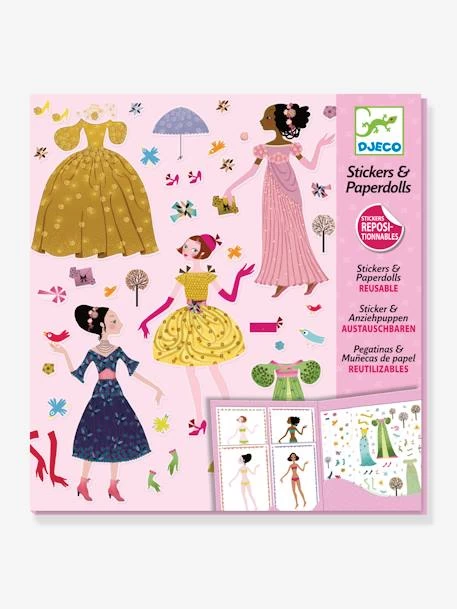 Stickers Repositionnables Robes Des 4 Saisons DJECO Rose - Djeco 1 Stickers Repositionnables Robes Des 4 Saisons DJECO Rose - Djeco