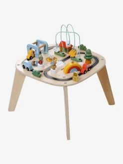 Table D'activités Circuit De Voitures En Bois FSC® Beige - Vertbaudet -Périphériques Pour Enfants table dactivites circuit de voitures en bois fsc 2