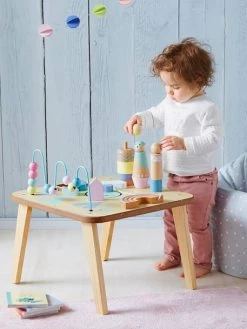 Table D'activités Petits Sioux En Bois FSC® Multicolore - Vertbaudet -Périphériques Pour Enfants table dactivites petits sioux en bois fsc 2